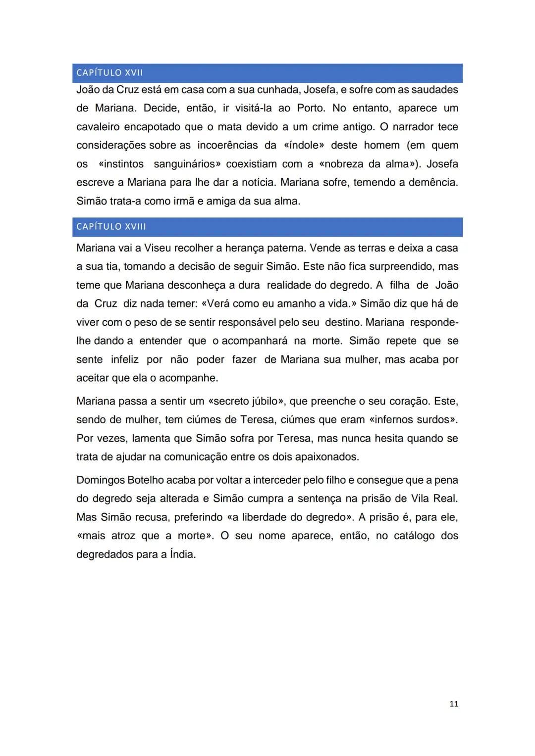 # AMOR DE PERDIÇÃO
Síntese dos Capítulos INTRODUÇÃO
A Introdução inicia-se com a reprodução do registo de entrada de Simão Botelho
na Cadei