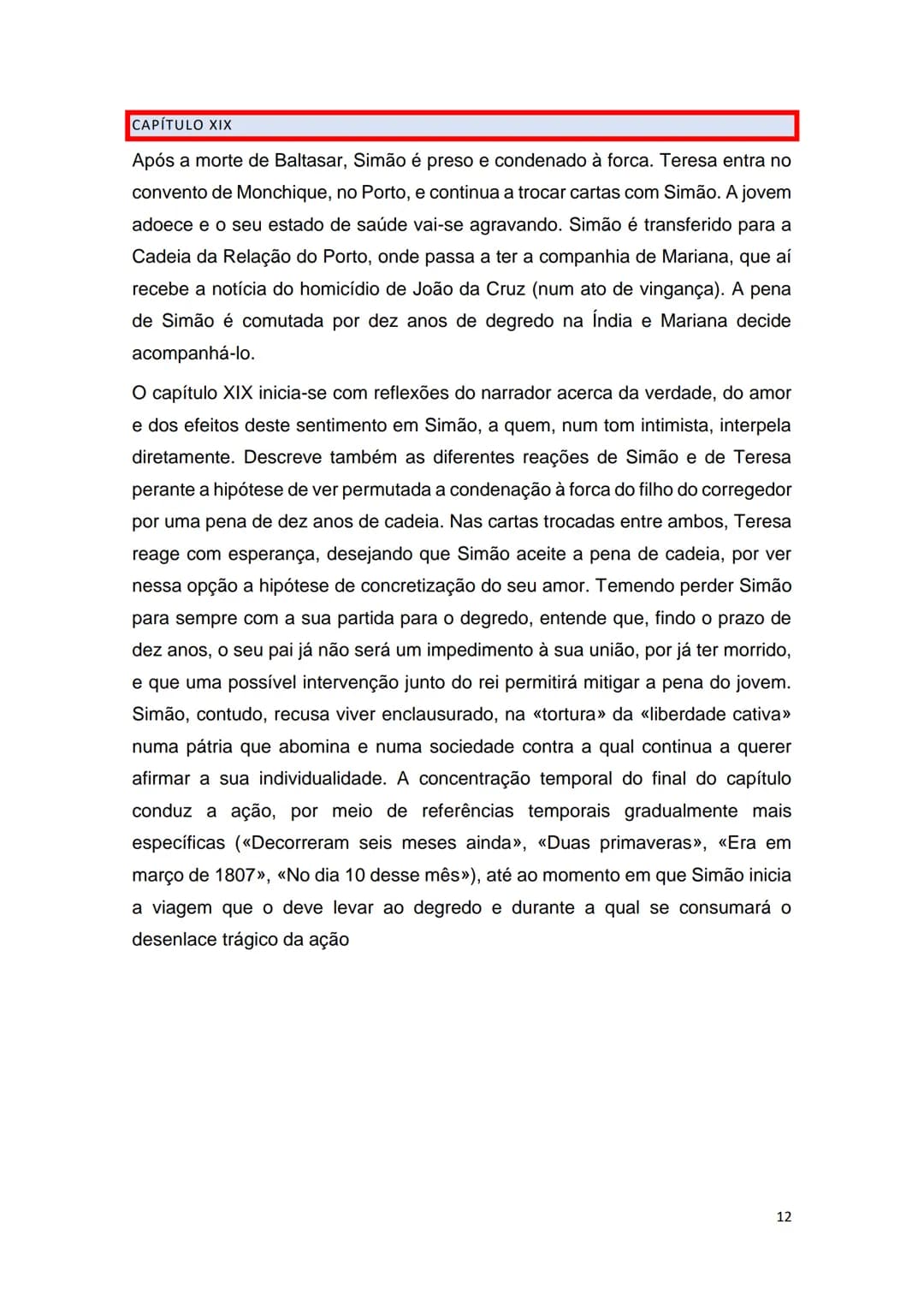 # AMOR DE PERDIÇÃO
Síntese dos Capítulos INTRODUÇÃO
A Introdução inicia-se com a reprodução do registo de entrada de Simão Botelho
na Cadei
