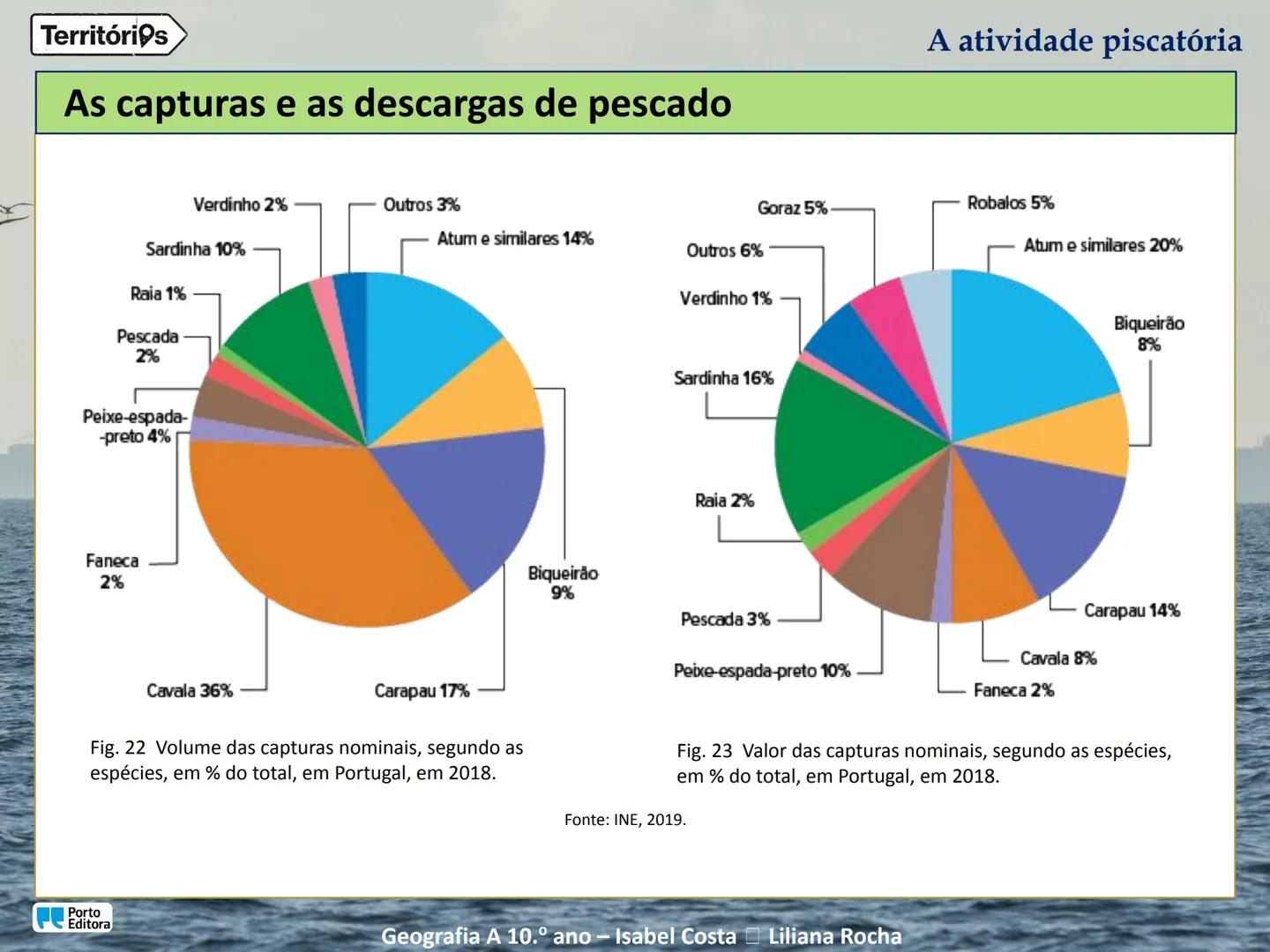 A atividade piscatória
Porto
Editora
Geografia A 10.º ano - Isabel Costa Liliana Rocha
Territórios Territórios
Enquadramento temático
4