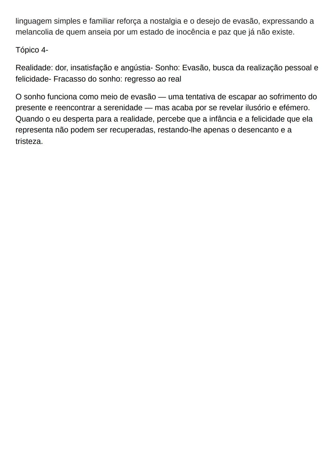 # Português
Fernando Pessoa
"Autopsicografia"
O poeta fala-nos das suas dores, a dor sentida e a dor recriada e apresente-nos a sua
tese