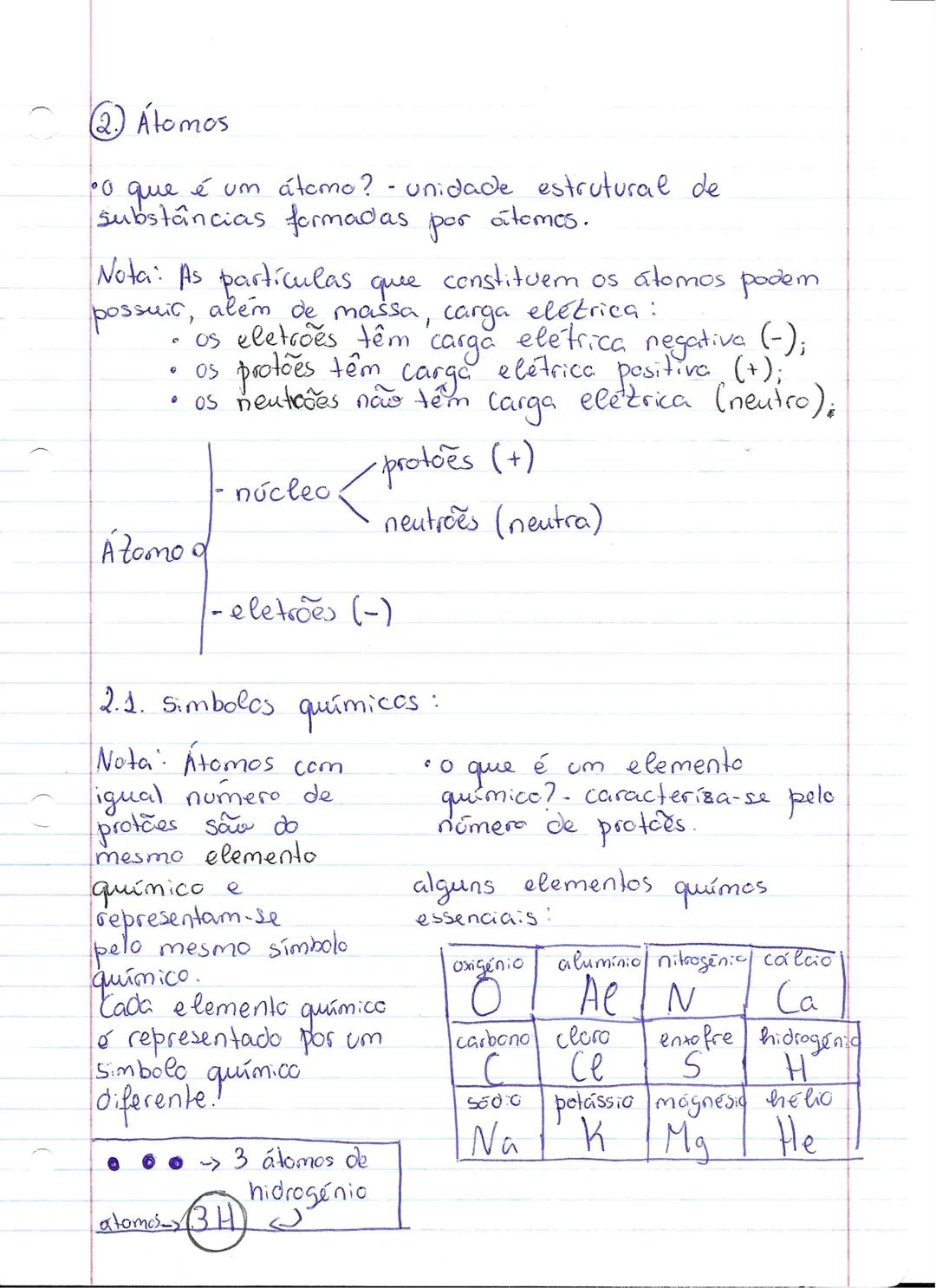 1 teste físico-química
Reações químicas:
• O que é um corpusculo? - nome dado à menor porção
de substância. E invisível.
Nota: os corpusc
