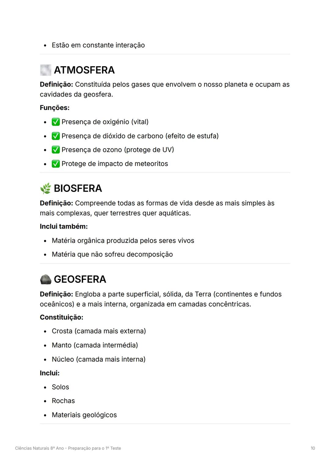 # Ciências Naturais 8° Ano -
Preparação para o 1º Teste
1. 1- Características da Terra favoráveis
à vida
Sistema Solar e posição da Terra