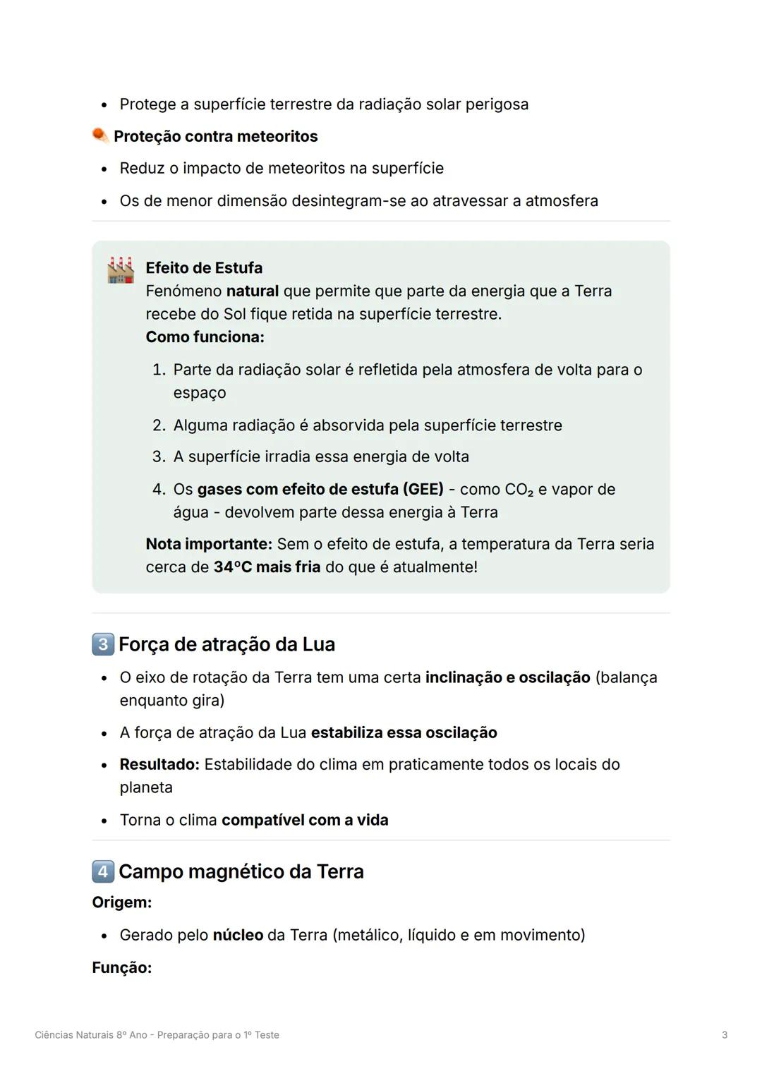 # Ciências Naturais 8° Ano -
Preparação para o 1º Teste
1. 1- Características da Terra favoráveis
à vida
Sistema Solar e posição da Terra