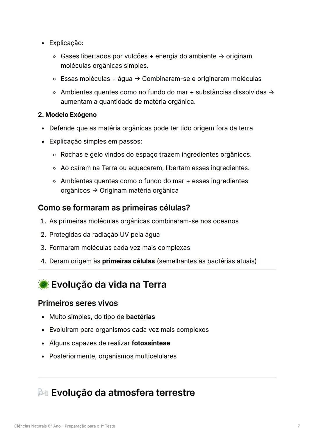 # Ciências Naturais 8° Ano -
Preparação para o 1º Teste
1. 1- Características da Terra favoráveis
à vida
Sistema Solar e posição da Terra