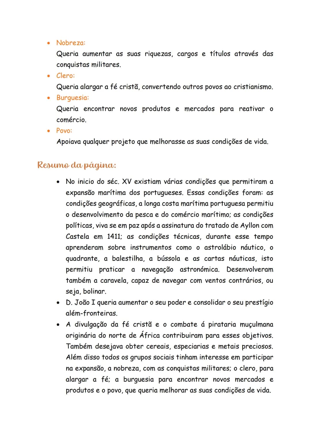 # RESUMO HISTÓRIA
Págs.8/9
## A crise do século XIV:
- Peste Negra
- Quebra demográfica
- Diminuição da mão de obra
- Revolta dos campone