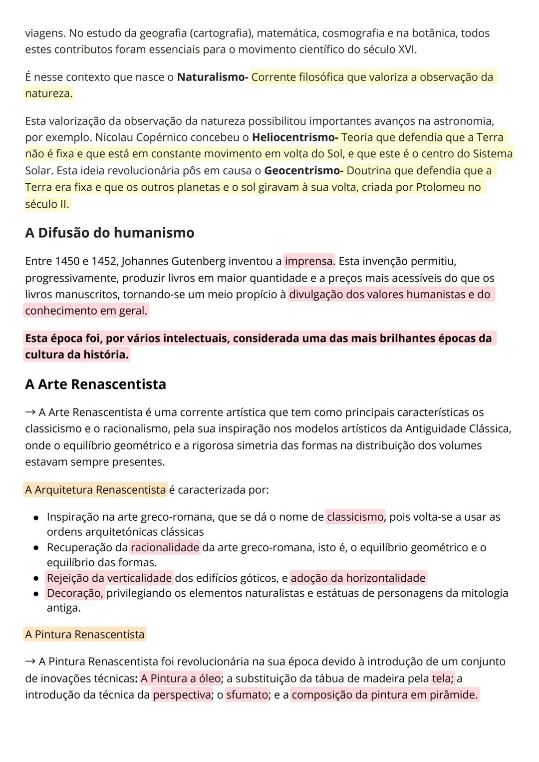 # Renascimento e Reforma
• Movimento cultural, artístico e científico dos séculos XV ao XVI.
• Caracterizou-se pelo interesse em torno dos