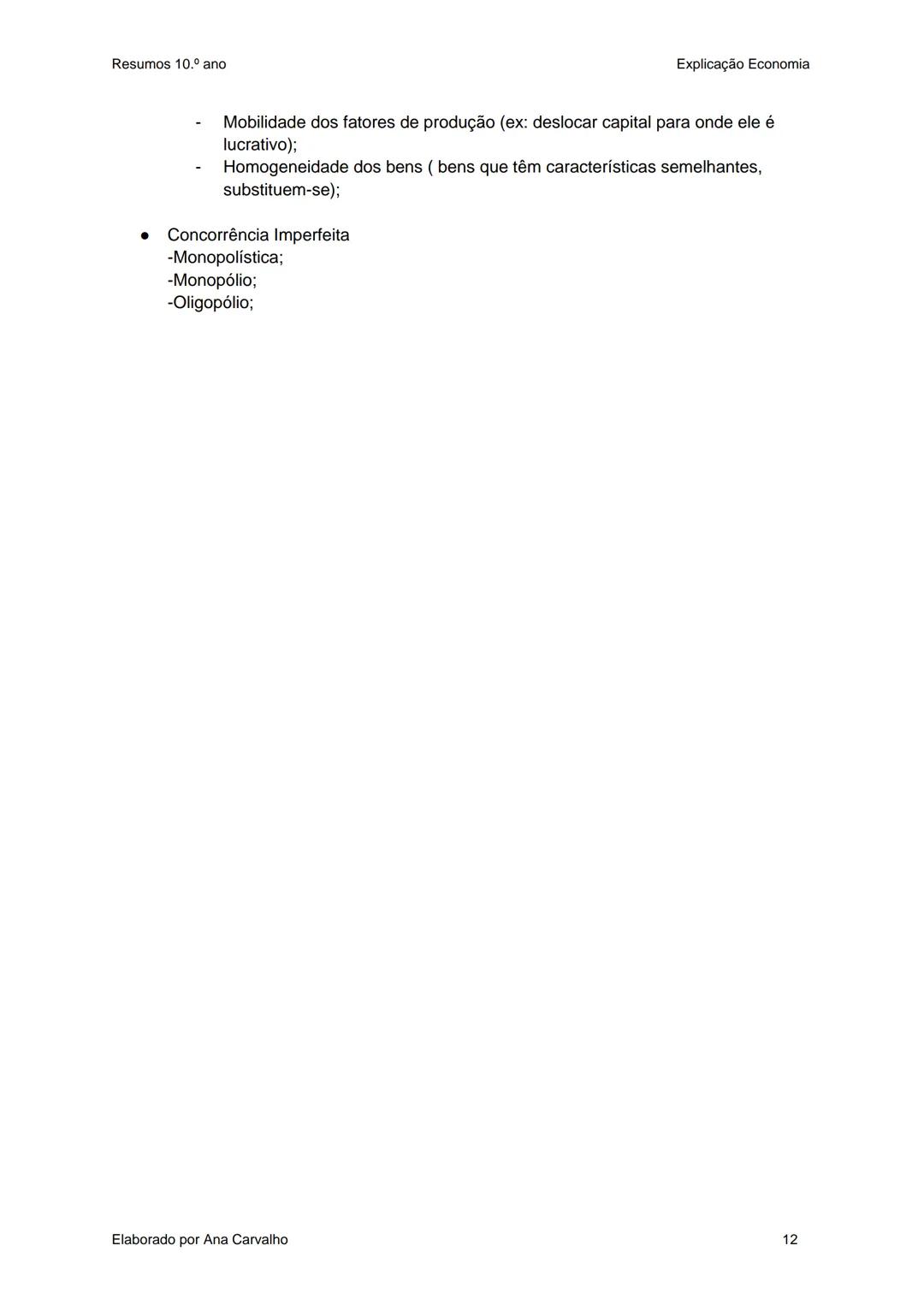 Resumos
Economia A
10.ºAno Resumos 10.º ano
Unidade 0: Conceitos a relembrar
Valor absoluto→ Dado, número;
Valor relativo→ Fatia de bolo;
