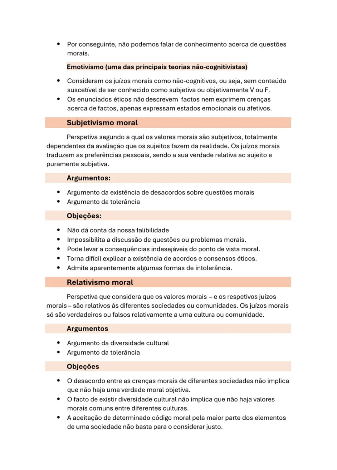 - Por conseguinte, não podemos falar de conhecimento acerca de questões
morais.
- Emotivismo (uma das principais teorias não-cognitivistas)