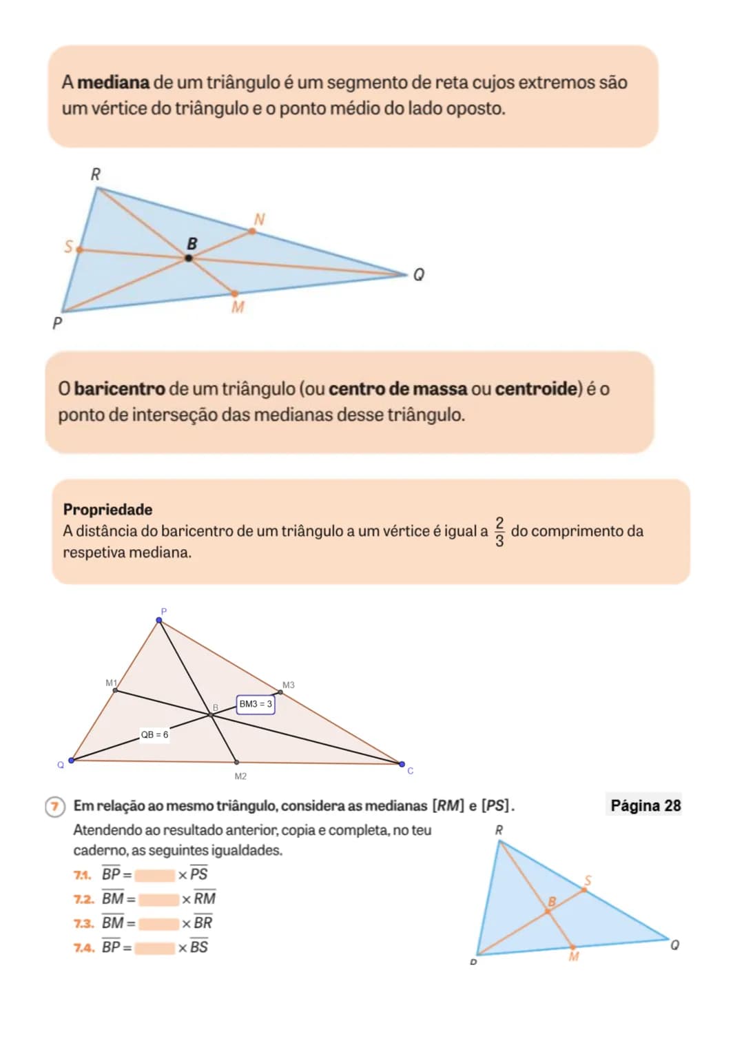 Página 6
Classificação de triângulos quanto aos lados
Escaleno
(três lados diferentes)
Isósceles
(pelo menos dois lados iguais)
Equiláte
