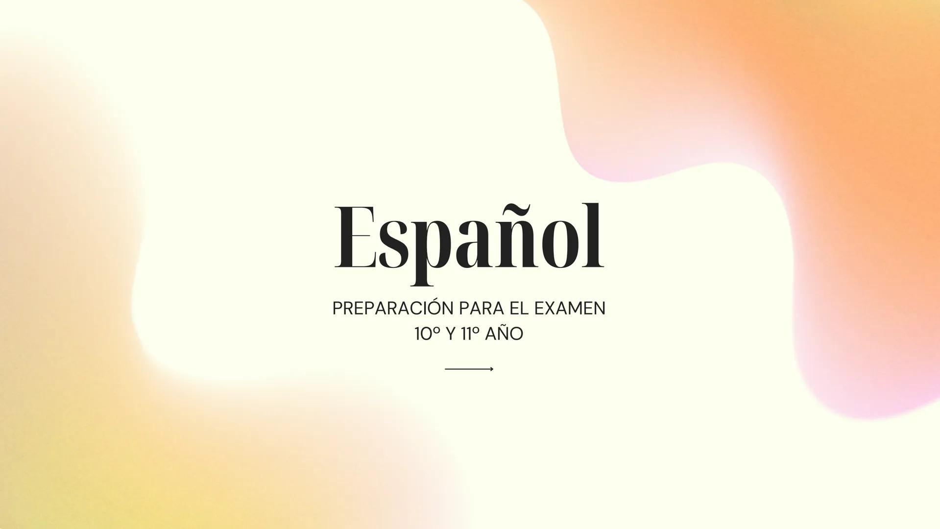 # Español
PREPARACIÓN PARA EL EXAMEN
10º Y 11º AÑO 10º año → Numerales Cardinales
O - Cero
10 - diez
20 - veinte
30 - treinta
1 - uno
11 -