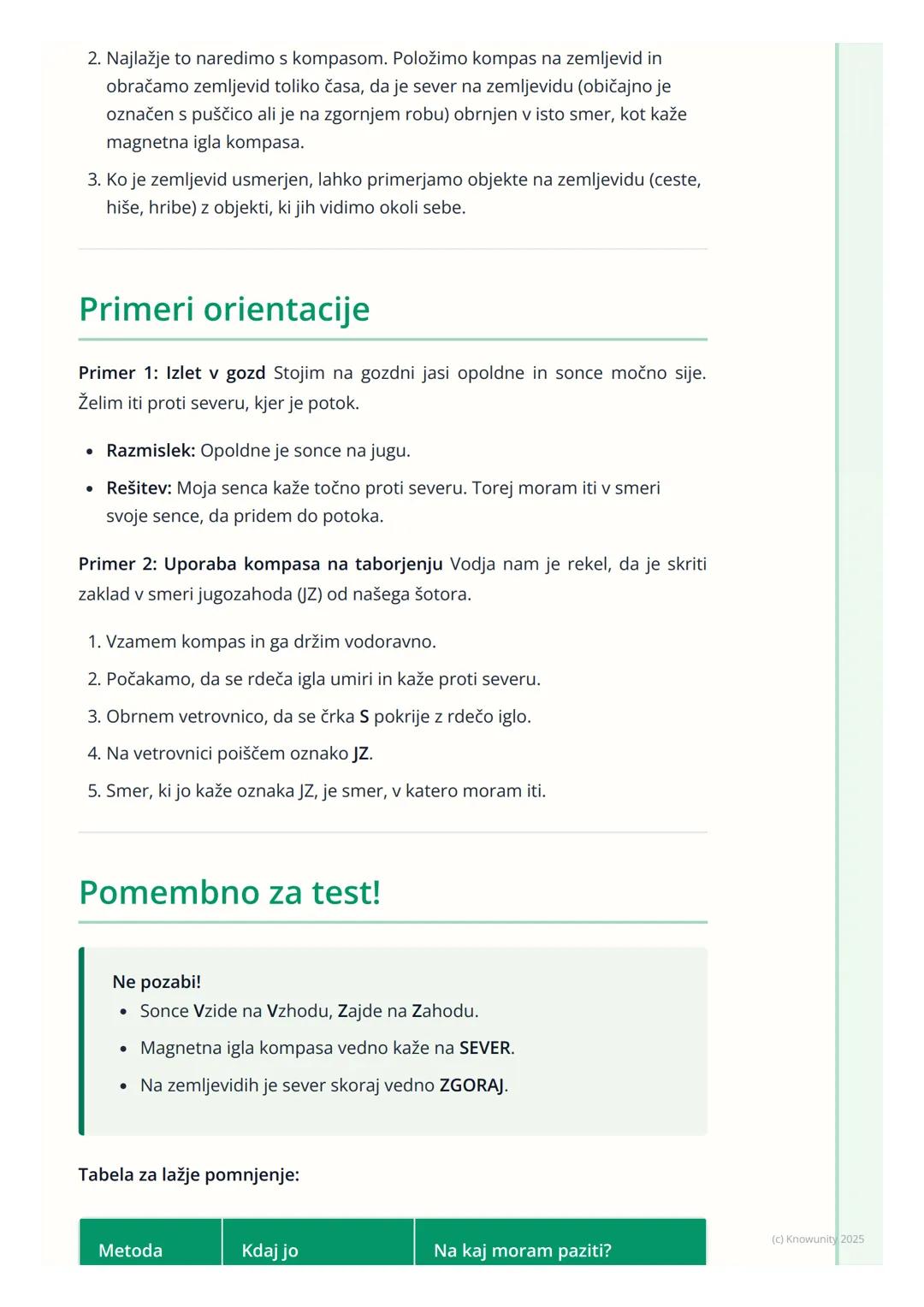 # Orientacija in smeri neba
Kaj je orientacija?
Orientacija pomeni, da znamo določiti, kje se nahajamo v prostoru in v
katero smer moramo