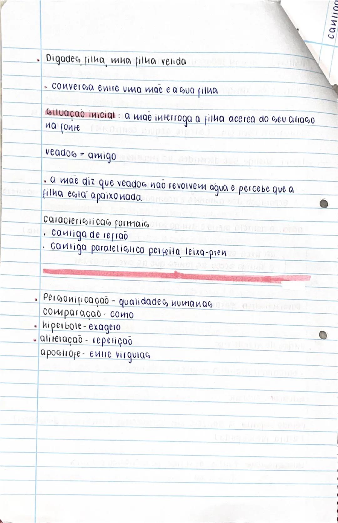 # Português:
Teste nº 1
Cantigas de amigo
- Cantigas trovadorescas medievais para os poemas que ruíam
na boca das amigas ou namoradas os a