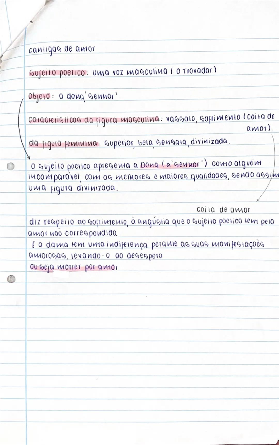 # Português:
Teste nº 1
Cantigas de amigo
- Cantigas trovadorescas medievais para os poemas que ruíam
na boca das amigas ou namoradas os a