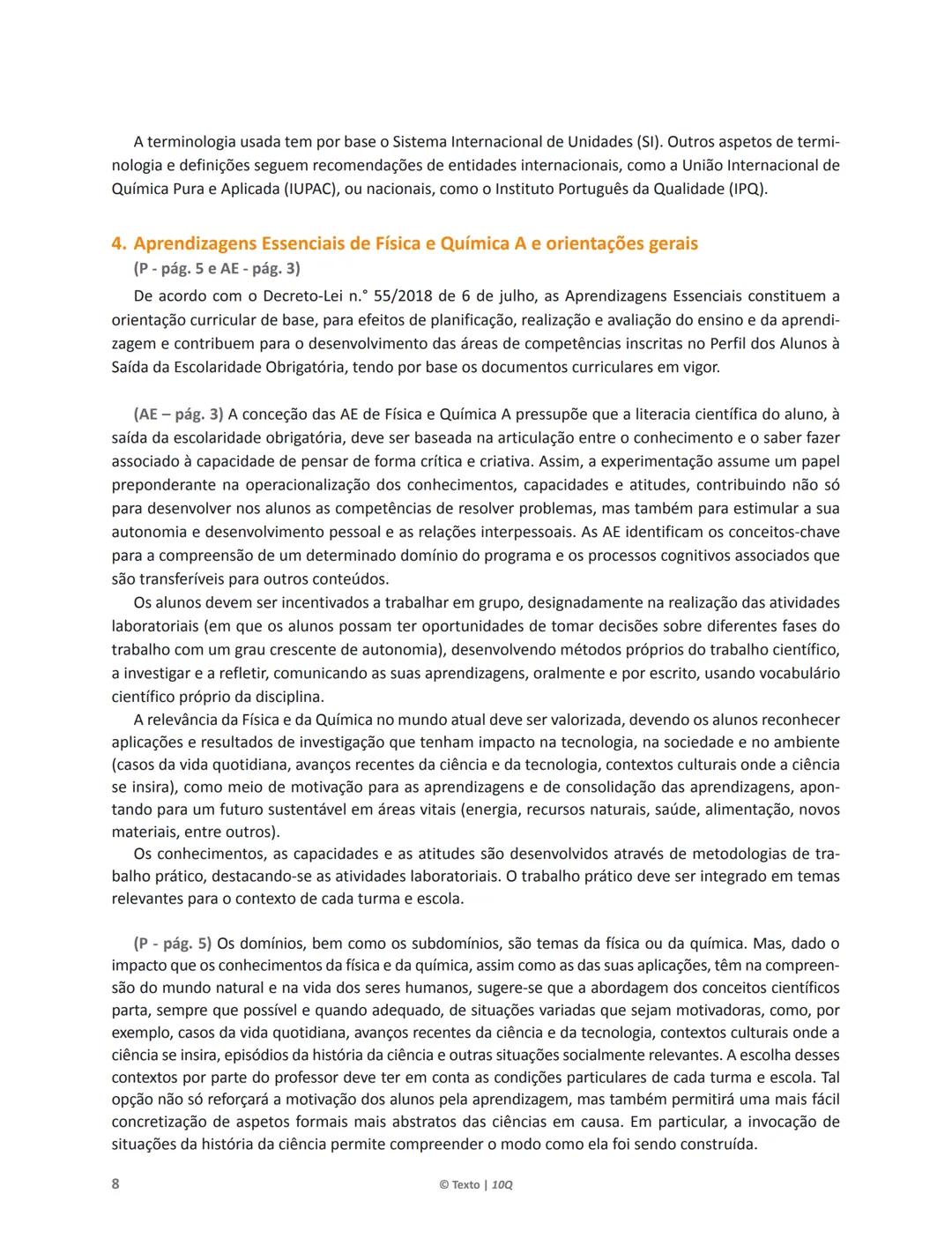 10 Q
CADERNO
DE APOIO AO
PROFESSOR
Física e Química A • Química – 10.° Ano
Documentos
Orientadores
Avaliação
Planificações
Ensino
Digita