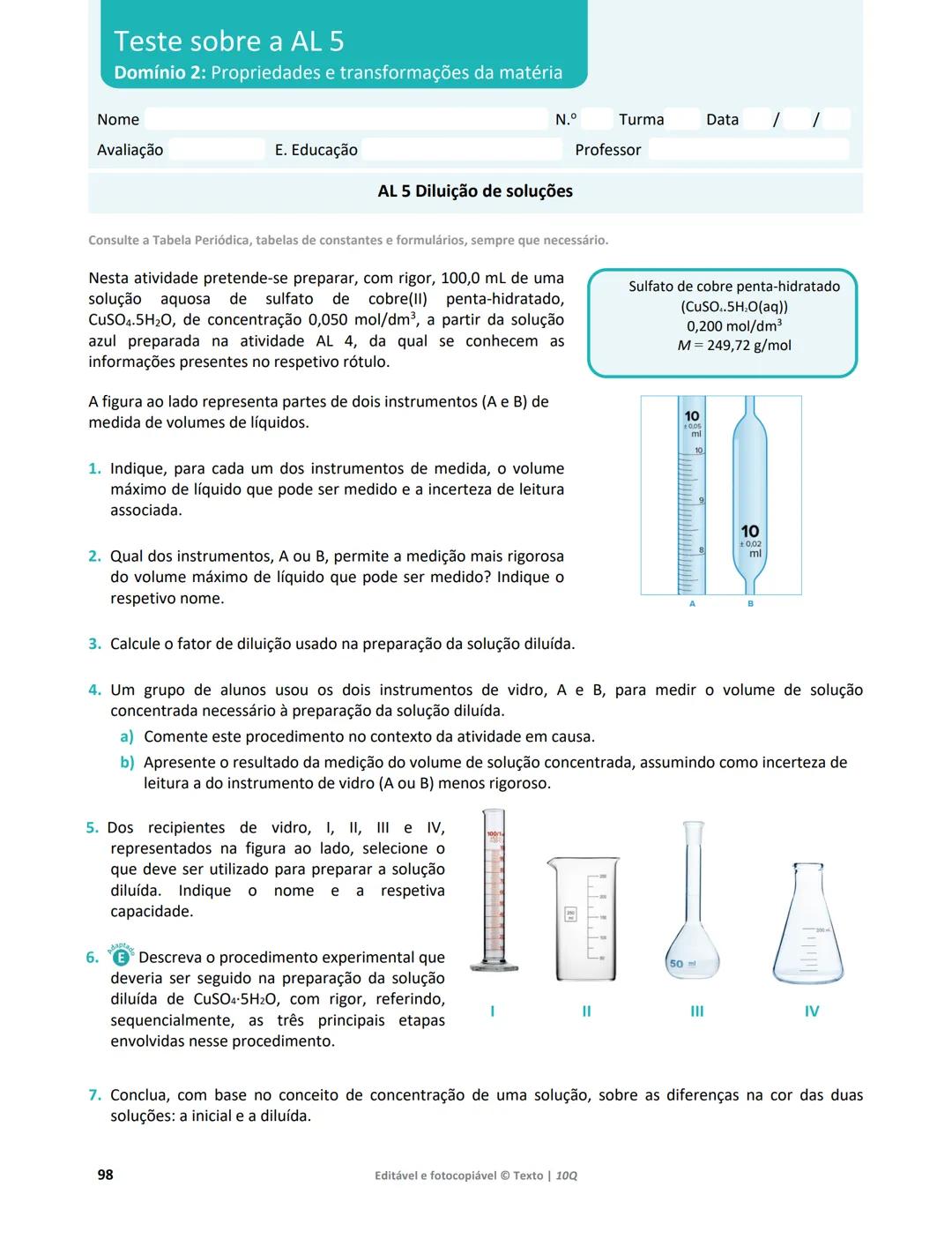 10 Q
CADERNO
DE APOIO AO
PROFESSOR
Física e Química A • Química – 10.° Ano
Documentos
Orientadores
Avaliação
Planificações
Ensino
Digita