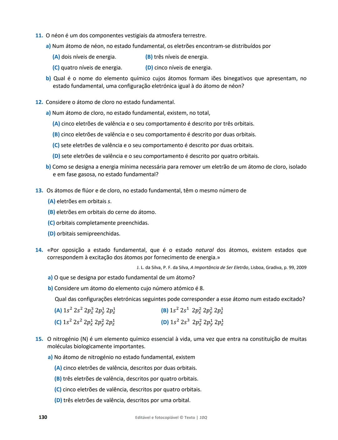 10 Q
CADERNO
DE APOIO AO
PROFESSOR
Física e Química A • Química – 10.° Ano
Documentos
Orientadores
Avaliação
Planificações
Ensino
Digita