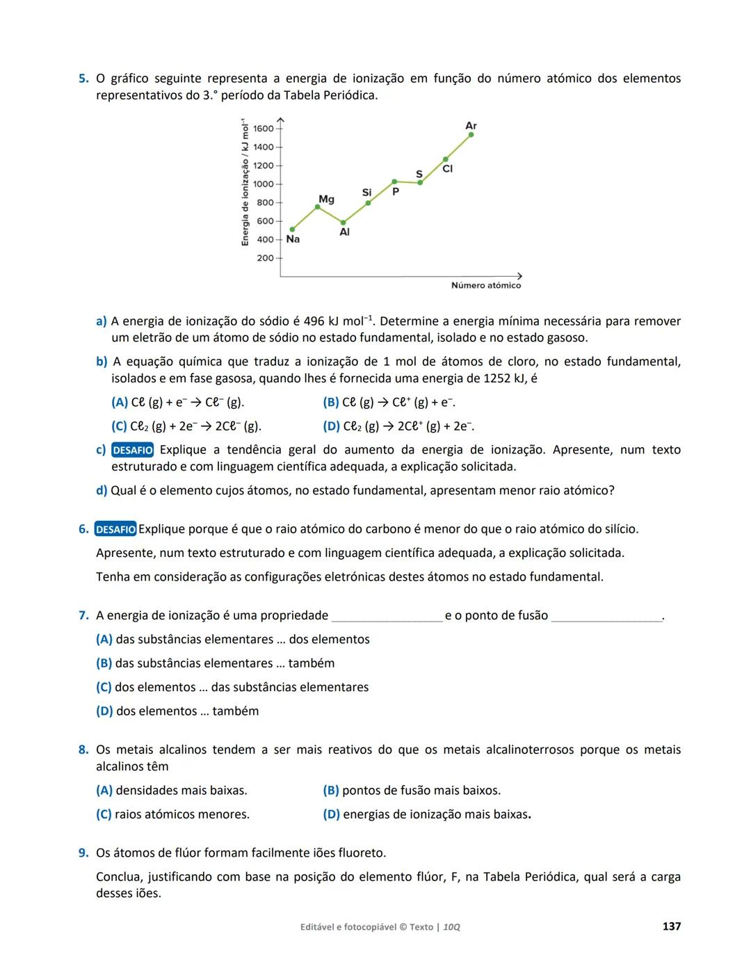 10 Q
CADERNO
DE APOIO AO
PROFESSOR
Física e Química A • Química – 10.° Ano
Documentos
Orientadores
Avaliação
Planificações
Ensino
Digita