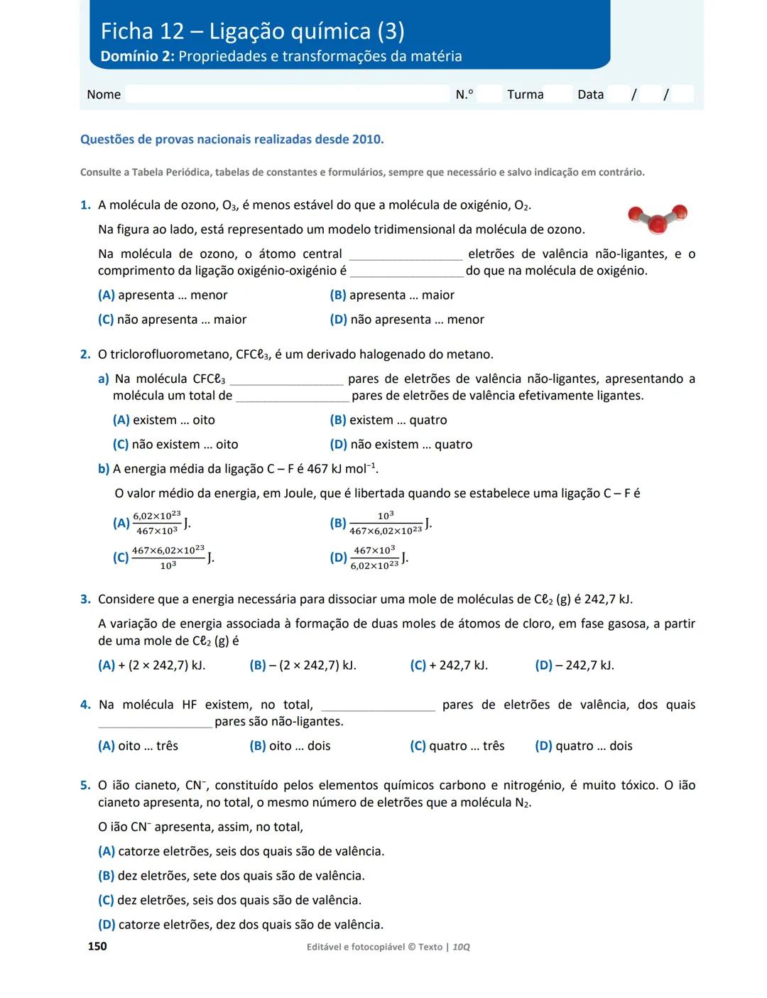 10 Q
CADERNO
DE APOIO AO
PROFESSOR
Física e Química A • Química – 10.° Ano
Documentos
Orientadores
Avaliação
Planificações
Ensino
Digita