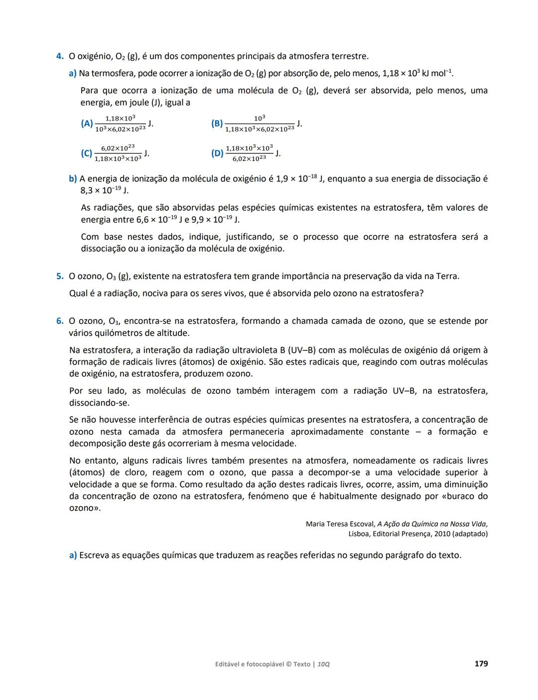 10 Q
CADERNO
DE APOIO AO
PROFESSOR
Física e Química A • Química – 10.° Ano
Documentos
Orientadores
Avaliação
Planificações
Ensino
Digita
