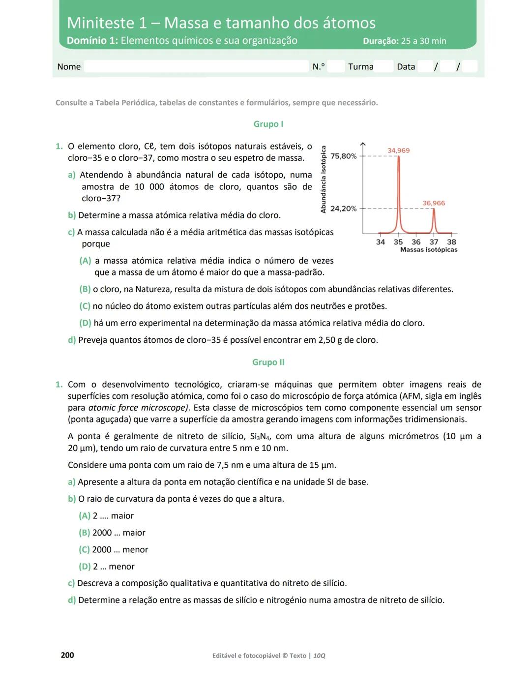 10 Q
CADERNO
DE APOIO AO
PROFESSOR
Física e Química A • Química – 10.° Ano
Documentos
Orientadores
Avaliação
Planificações
Ensino
Digita