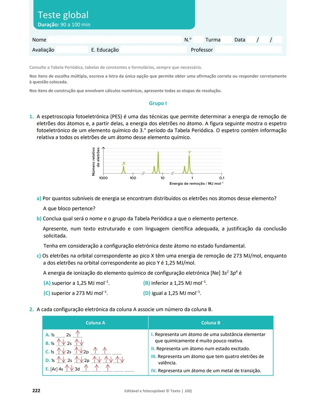 10 Q
CADERNO
DE APOIO AO
PROFESSOR
Física e Química A • Química – 10.° Ano
Documentos
Orientadores
Avaliação
Planificações
Ensino
Digita