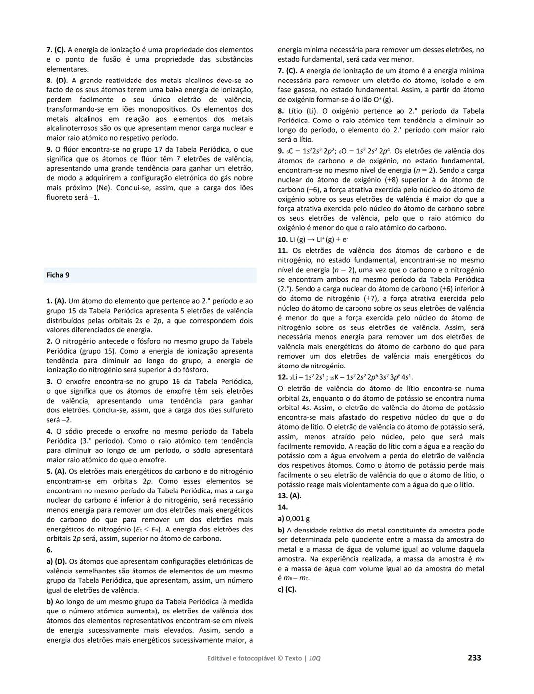10 Q
CADERNO
DE APOIO AO
PROFESSOR
Física e Química A • Química – 10.° Ano
Documentos
Orientadores
Avaliação
Planificações
Ensino
Digita