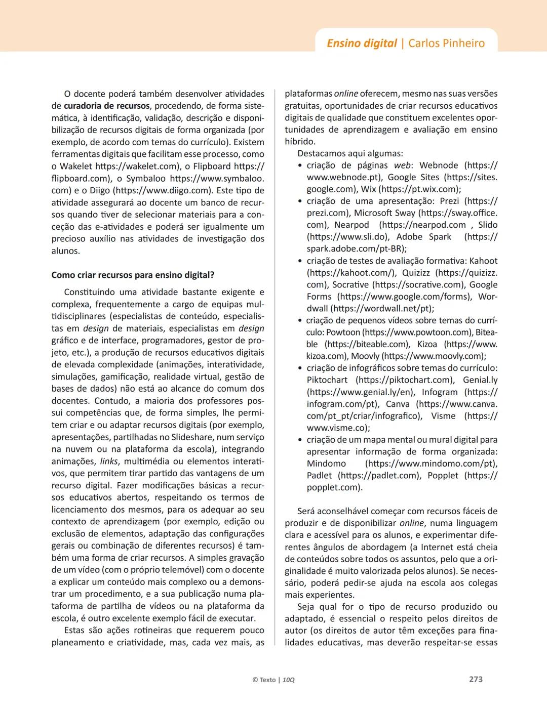 10 Q
CADERNO
DE APOIO AO
PROFESSOR
Física e Química A • Química – 10.° Ano
Documentos
Orientadores
Avaliação
Planificações
Ensino
Digita