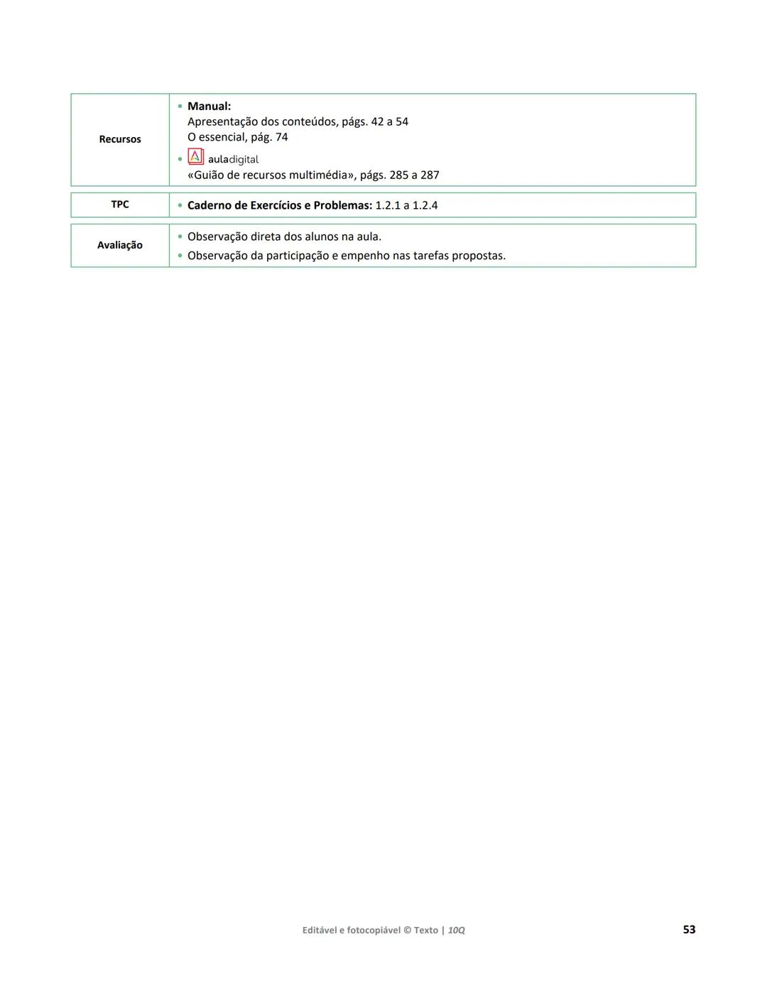 10 Q
CADERNO
DE APOIO AO
PROFESSOR
Física e Química A • Química – 10.° Ano
Documentos
Orientadores
Avaliação
Planificações
Ensino
Digita