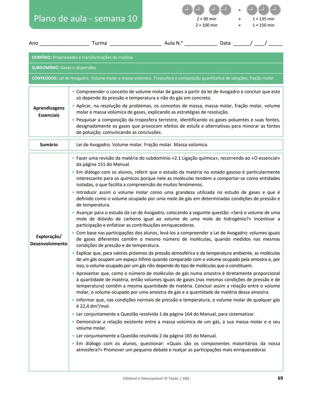 10 Q
CADERNO
DE APOIO AO
PROFESSOR
Física e Química A • Química – 10.° Ano
Documentos
Orientadores
Avaliação
Planificações
Ensino
Digita