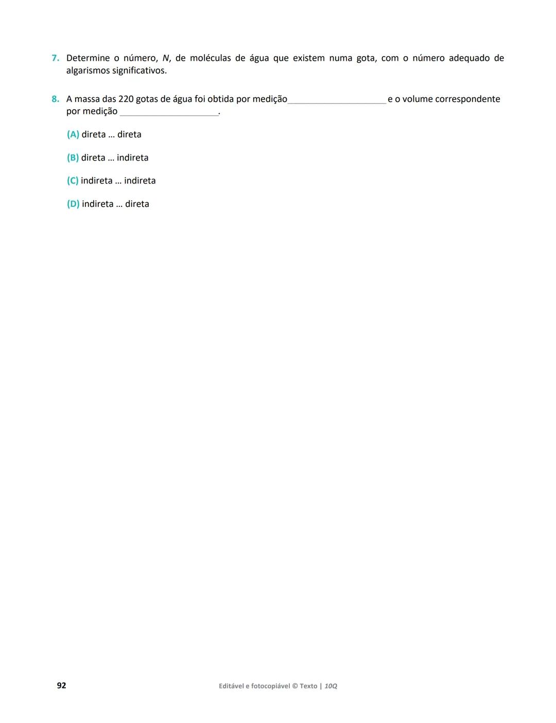 10 Q
CADERNO
DE APOIO AO
PROFESSOR
Física e Química A • Química – 10.° Ano
Documentos
Orientadores
Avaliação
Planificações
Ensino
Digita
