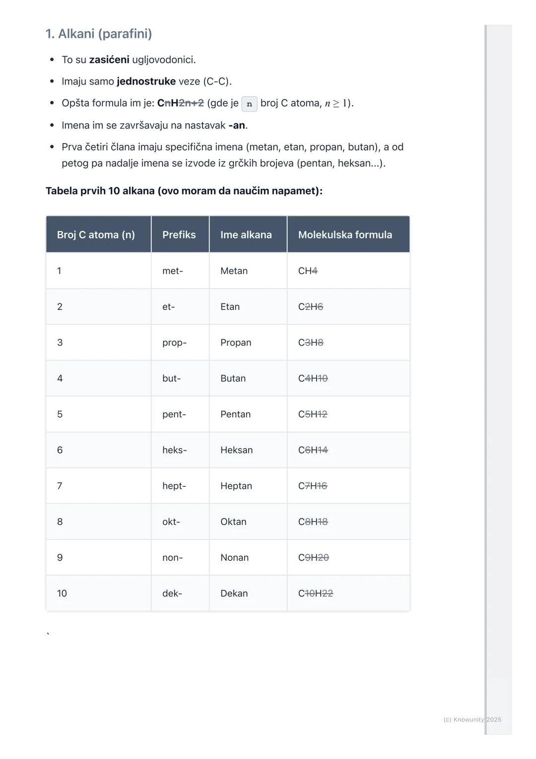 # Ugljovodonici
## Uvod u ugljovodonike
Ugljovodonici su najjednostavnija organska jedinjenja. Zovu se tako jer su
izgrađeni samo od atoma