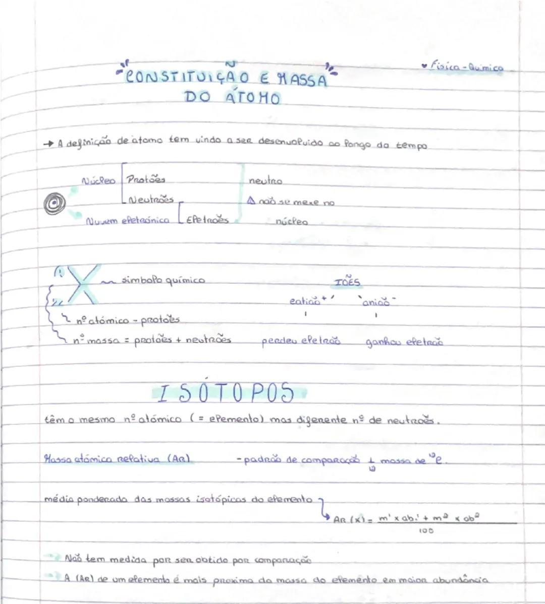 Constituição e massa de um átomo, Massa atómica relativa e isótopos