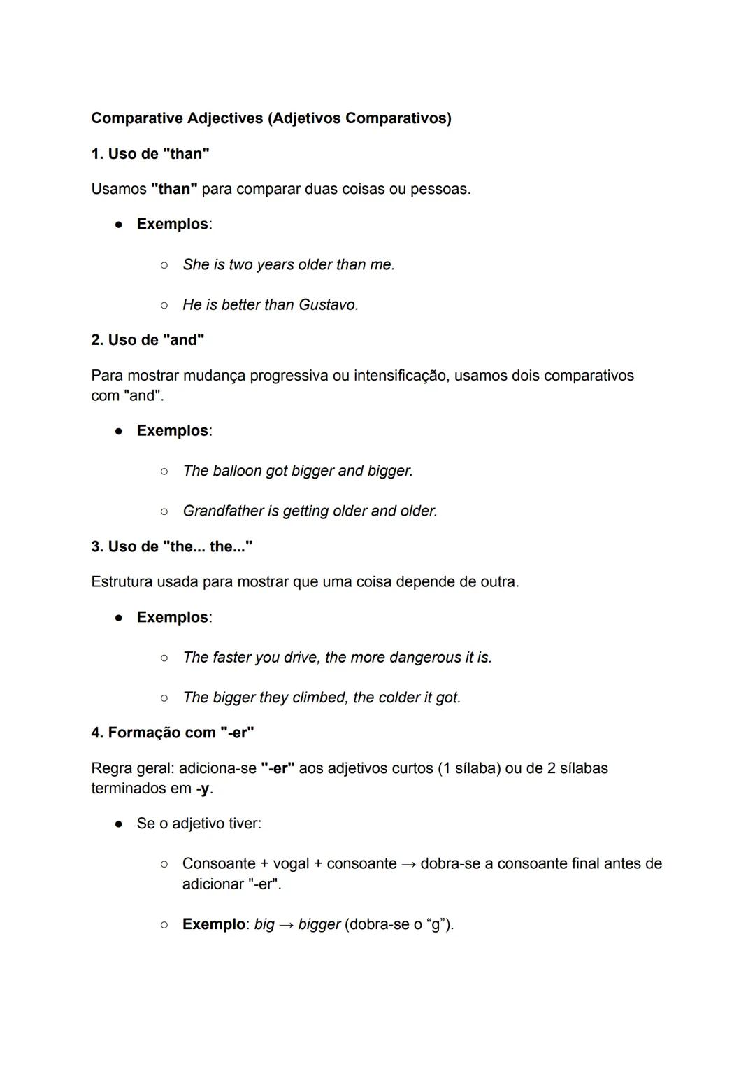 Comparative and Superlative Adjectives