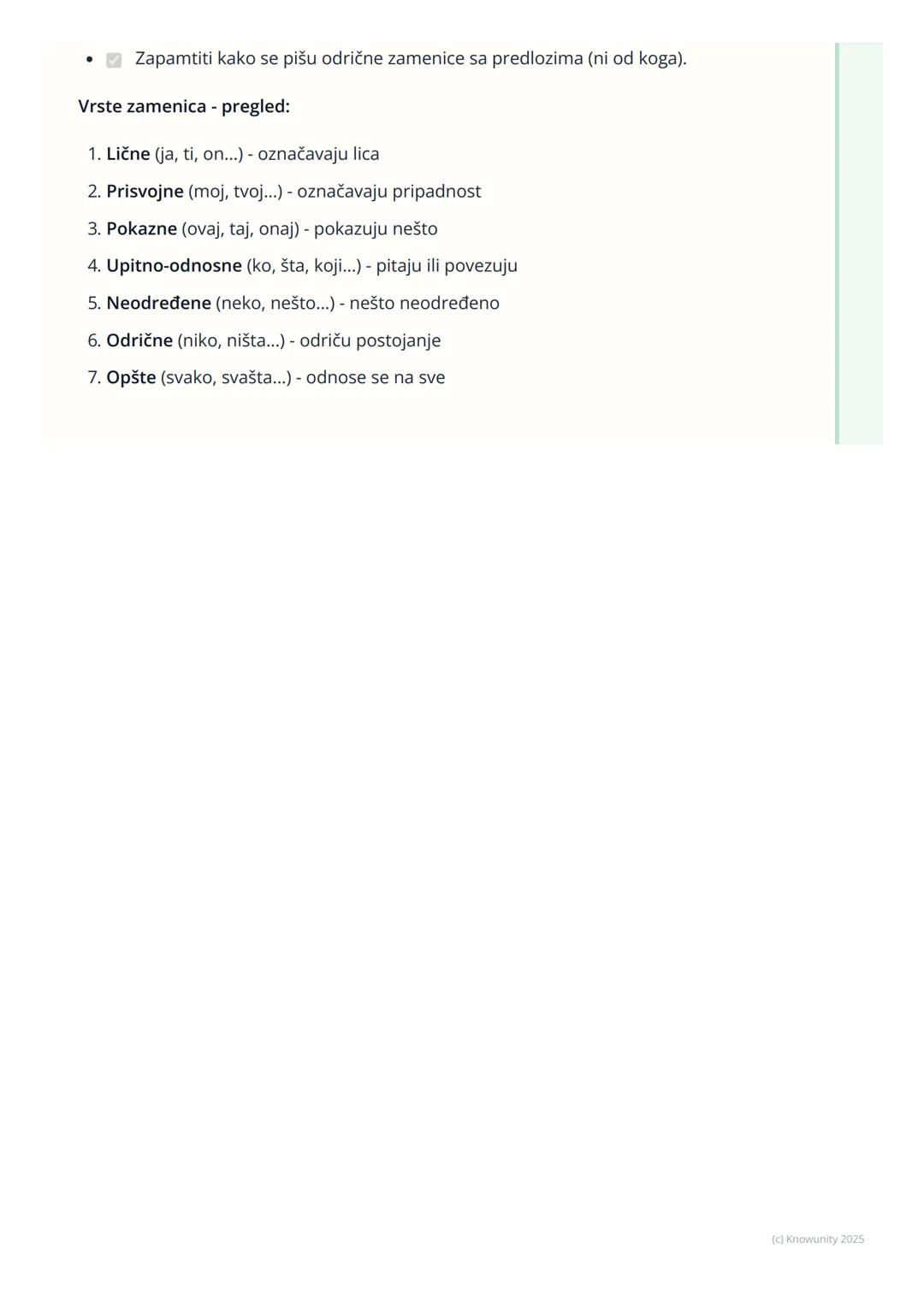 # Zamenice
## Šta su zamenice?
Zamenice su promenljiva vrsta reči. One zamenjuju imenice, prideve i
brojeve. Zato se i zovu "zamenice". Ko