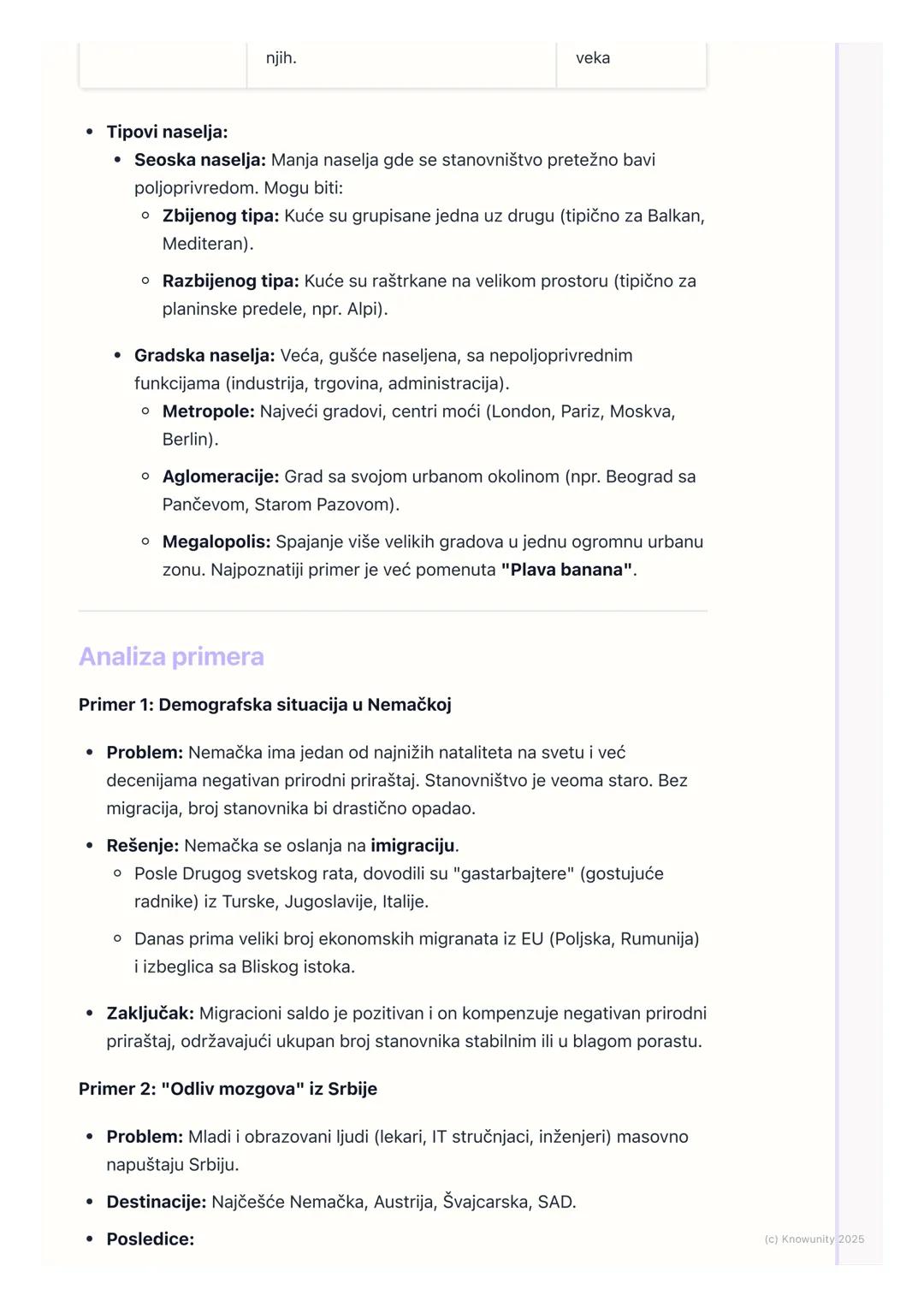 # Stanovništvo i naselja Evrope
Uvodne napomene
Evropa je jedan od najgušće naseljenih kontinenata, sa dugom i složenom
istorijom naseljav