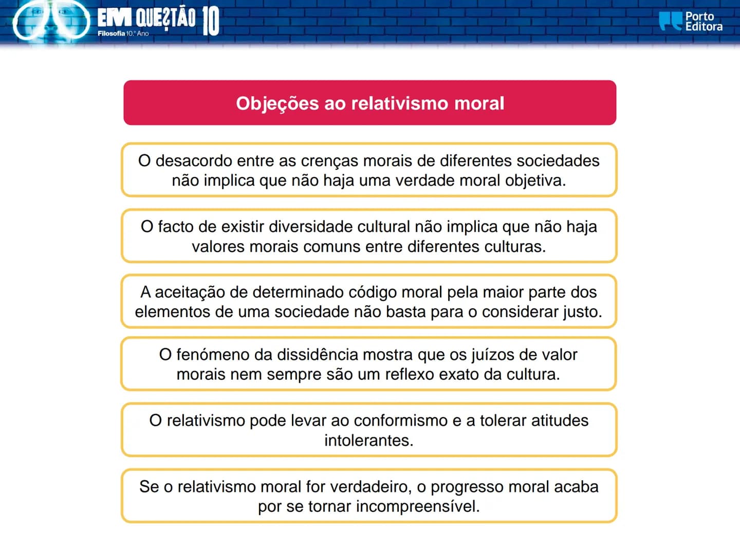 EM QUESTÃO
Porto
Editora
Filosofia
10.° Ano
José Ferreira Borges
Marta Paiva
Orlanda Tavares
A dimensão pessoal
e social da ética EM QUES