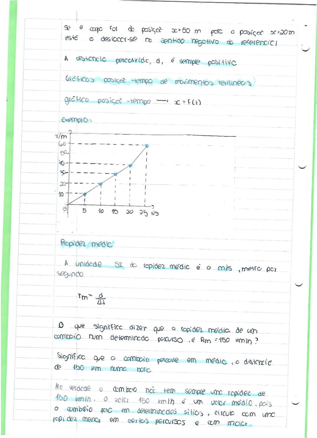 --- OCR Start ---
fisicoquimico
Descisco de m movimento
fora descrever o movimento de um corpo isto é a
muciaco de posisco ao longo do tempo