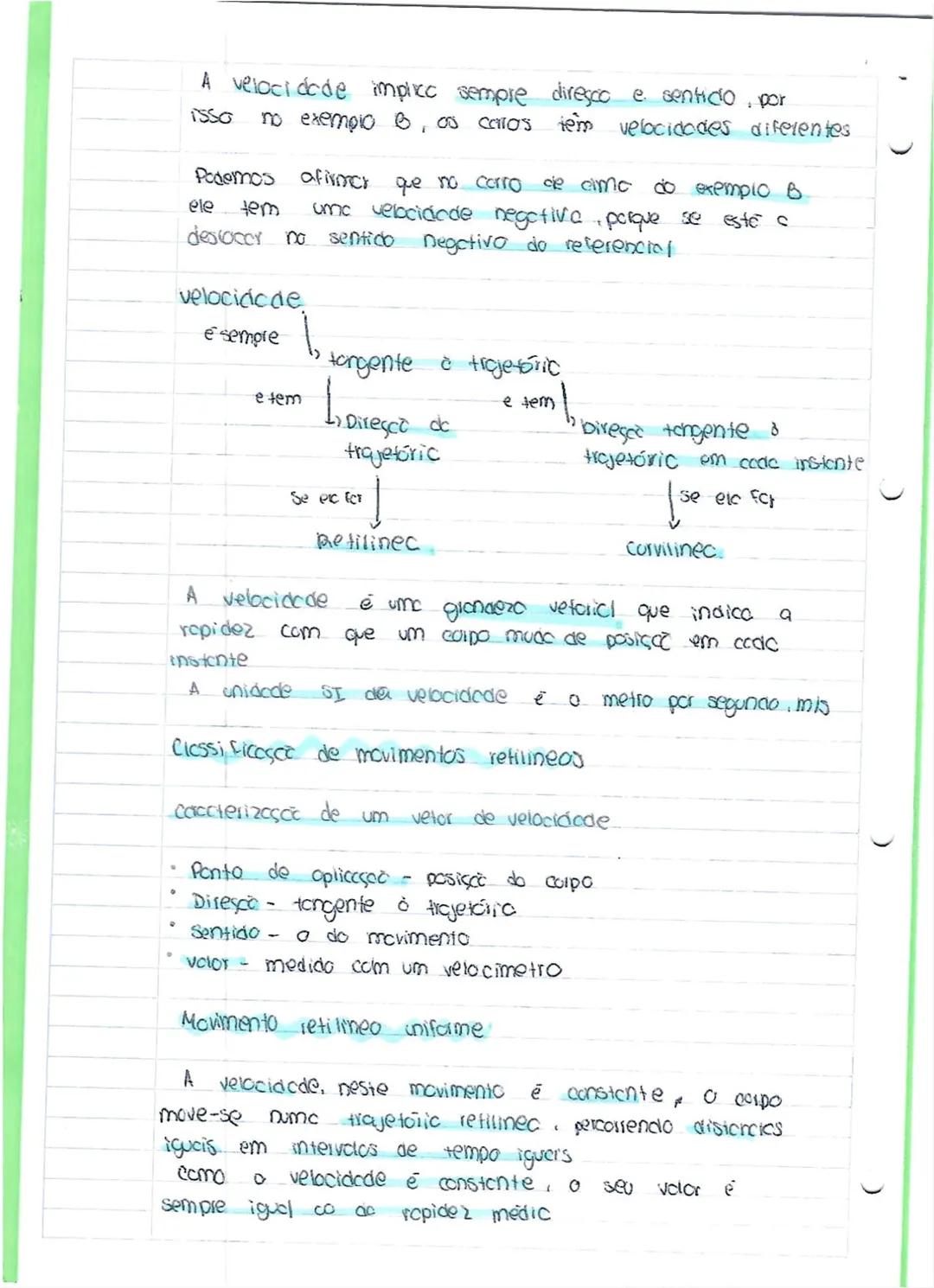 --- OCR Start ---
fisicoquimico
Descisco de m movimento
fora descrever o movimento de um corpo isto é a
muciaco de posisco ao longo do tempo