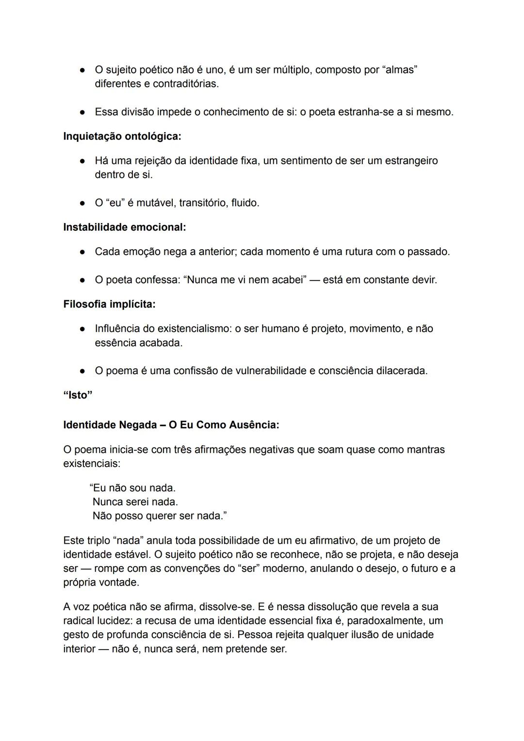 --- OCR Start ---
Fernando Pessoa- Ortónimo
Análise dos Poemas
Fingimento Artístico
"Autopsicografia"
Tema: O fingimento artístico como form