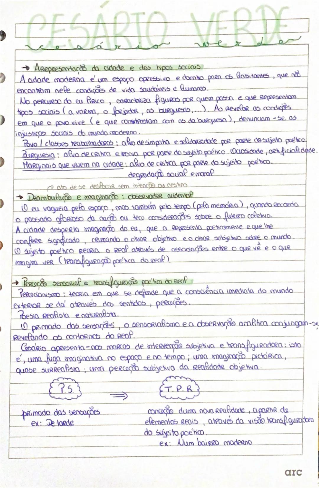 Resumos Cesário verde 11 ano