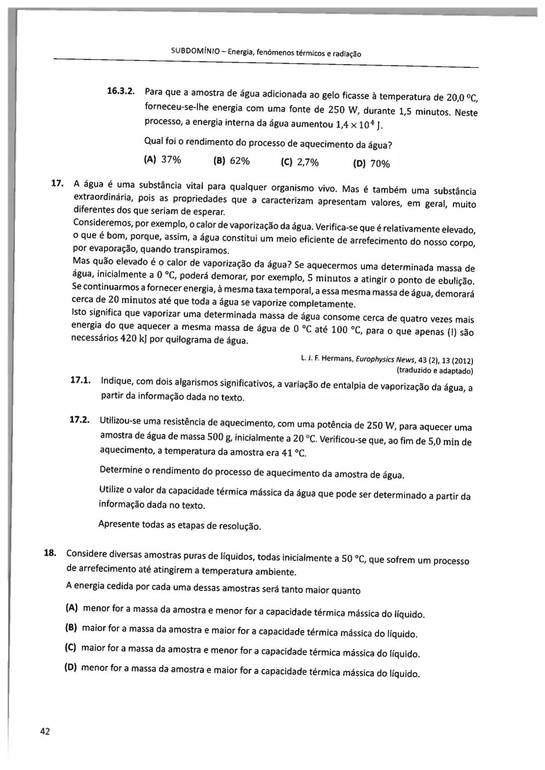 10°/11°
FÍSICA
E QUIMICA A
Questões de Exames Nacionais
e de Testes Intermédios (2009-2018)
com Suporte Teórico e Resoluções
E. SECUNDARI
