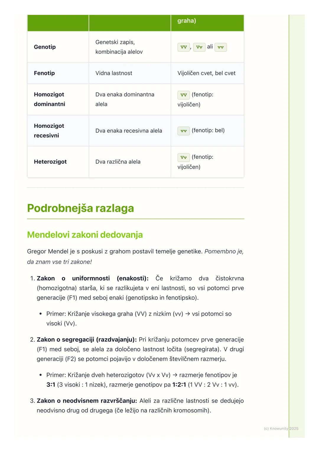 # Genetika in dedovanje
## Uvod v genetiko in dedovanje
Genetika je veda o dedovanju in spremenljivosti organizmov. Ukvarja se s tem,
kako
