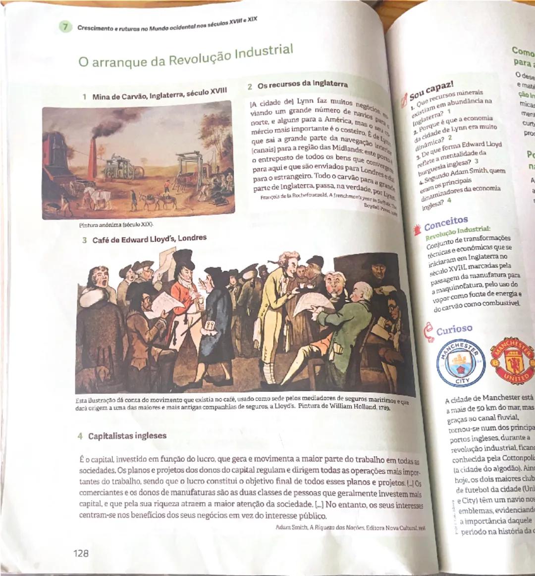 7.1 A Revolução Agricola e o arranque da Revolução Industrial
Sou capaz!
1. Qual foi a novidade
introduzida pela rotação
quadrienal de cultu