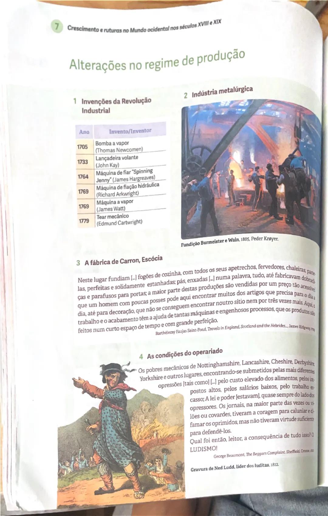 7.1 A Revolução Agricola e o arranque da Revolução Industrial
Sou capaz!
1. Qual foi a novidade
introduzida pela rotação
quadrienal de cultu