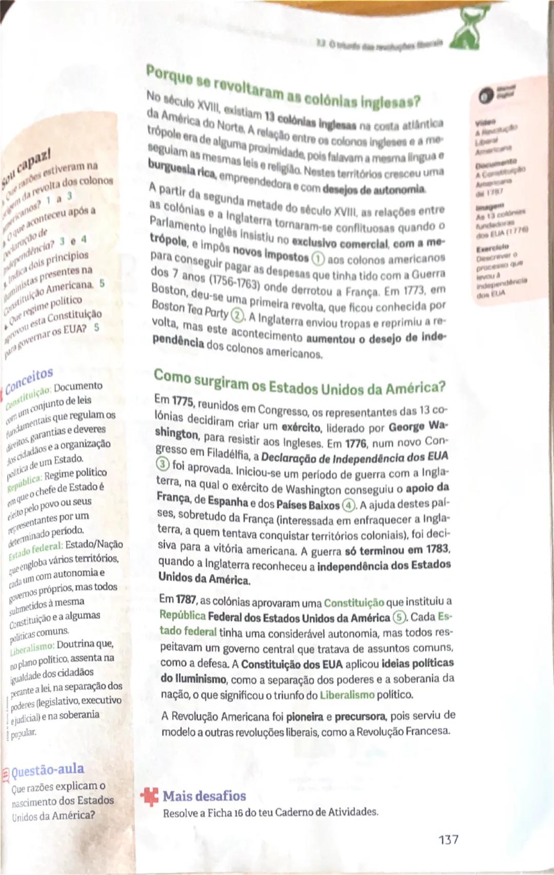 7.1 A Revolução Agricola e o arranque da Revolução Industrial
Sou capaz!
1. Qual foi a novidade
introduzida pela rotação
quadrienal de cultu