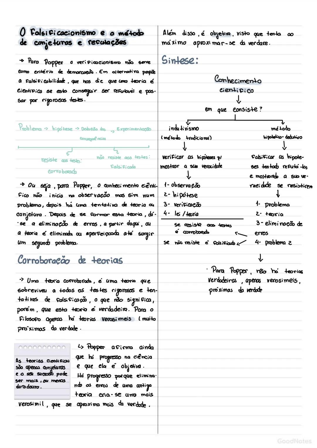 # Filosofia da ciência
## Problema da demarcação
> O problema da demarcação procura responder se seria possível determinar um critério que