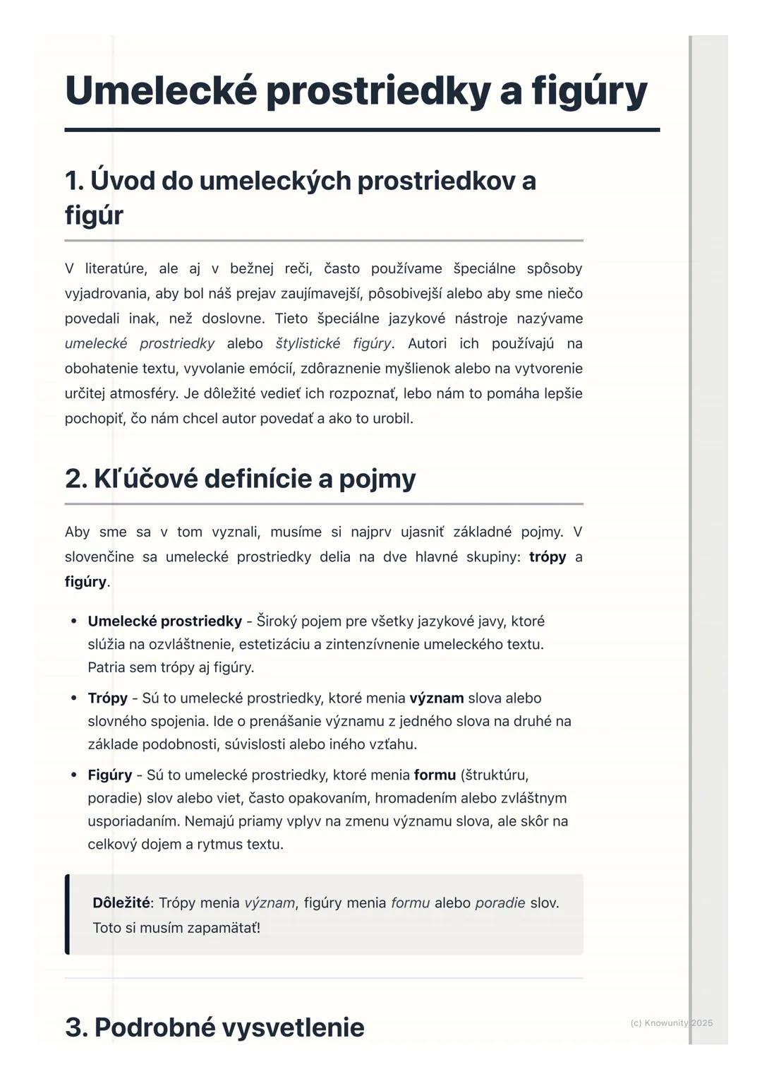 # Umelecké prostriedky a figúry
1. Úvod do umeleckých prostriedkov a
figúr
V literatúre, ale aj v bežnej reči, často používame špeciálne s