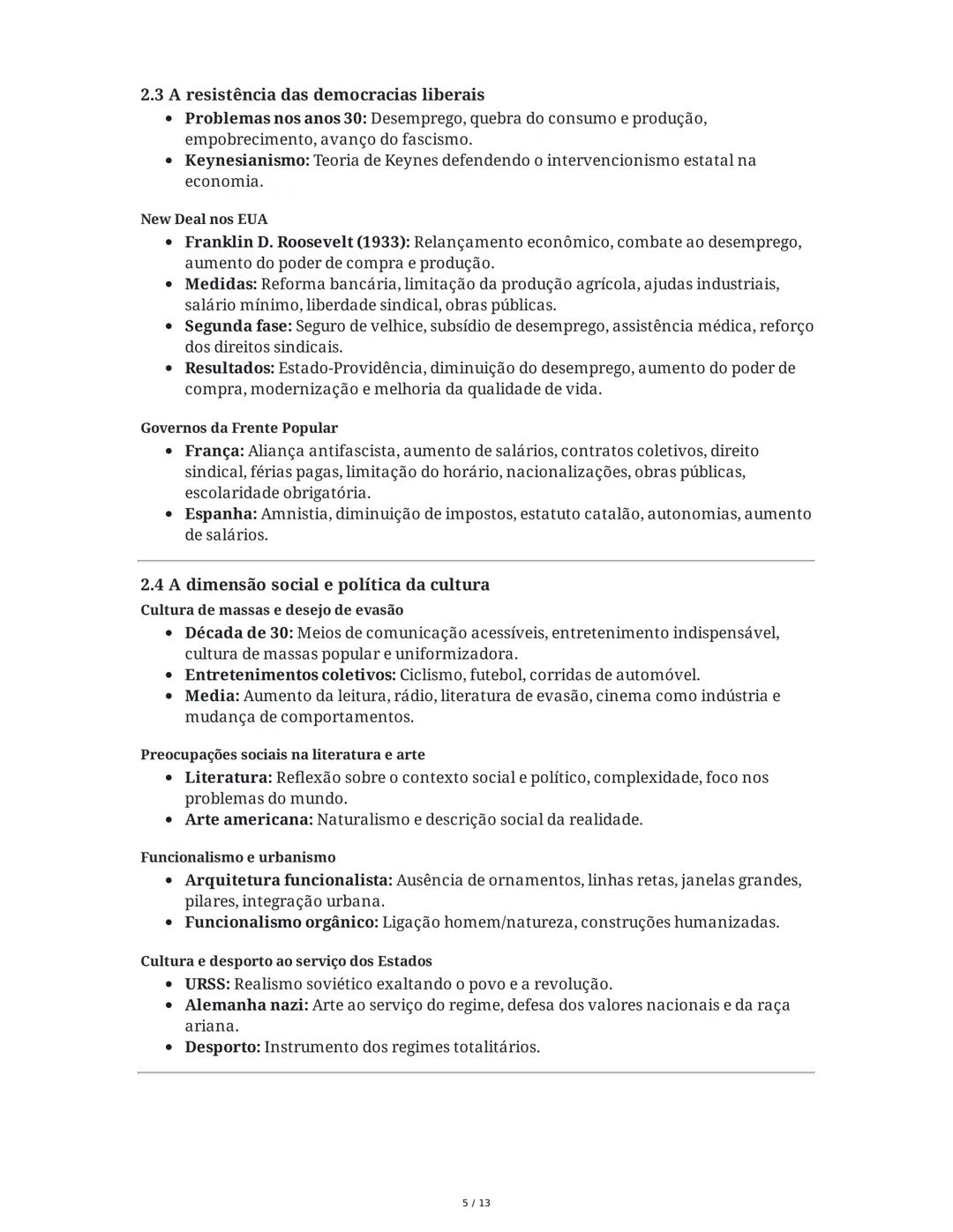 Resumo para o Exame Nacional de História A 12.º Ano
1. As transformações das primeiras décadas do século XX
1.1 Um novo equilíbrio global
•