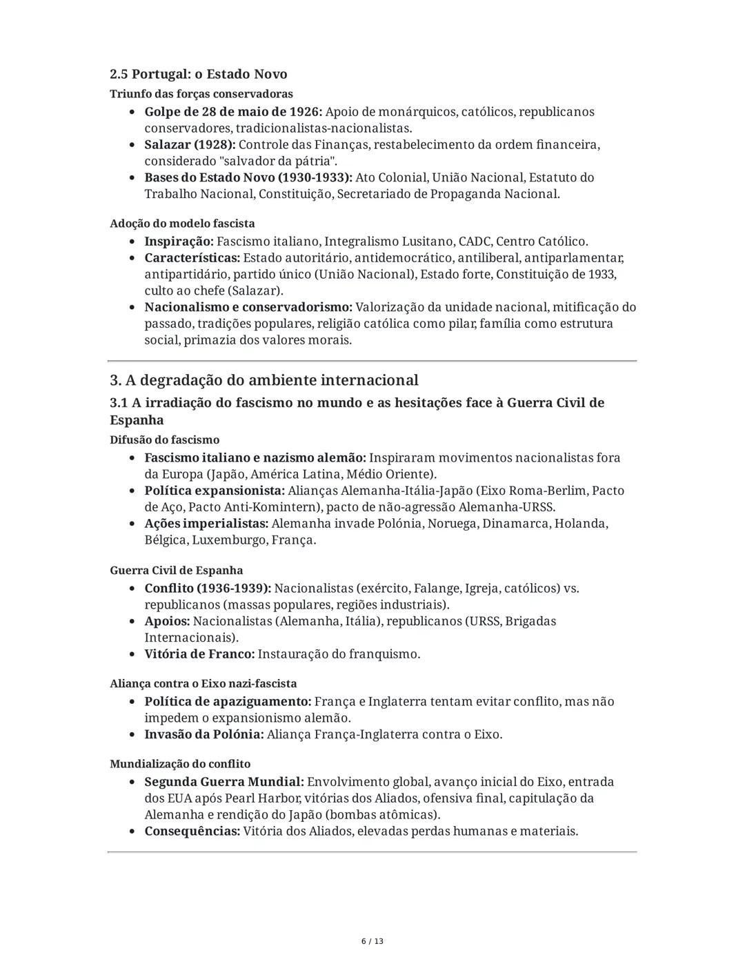 Resumo para o Exame Nacional de História A 12.º Ano
1. As transformações das primeiras décadas do século XX
1.1 Um novo equilíbrio global
•