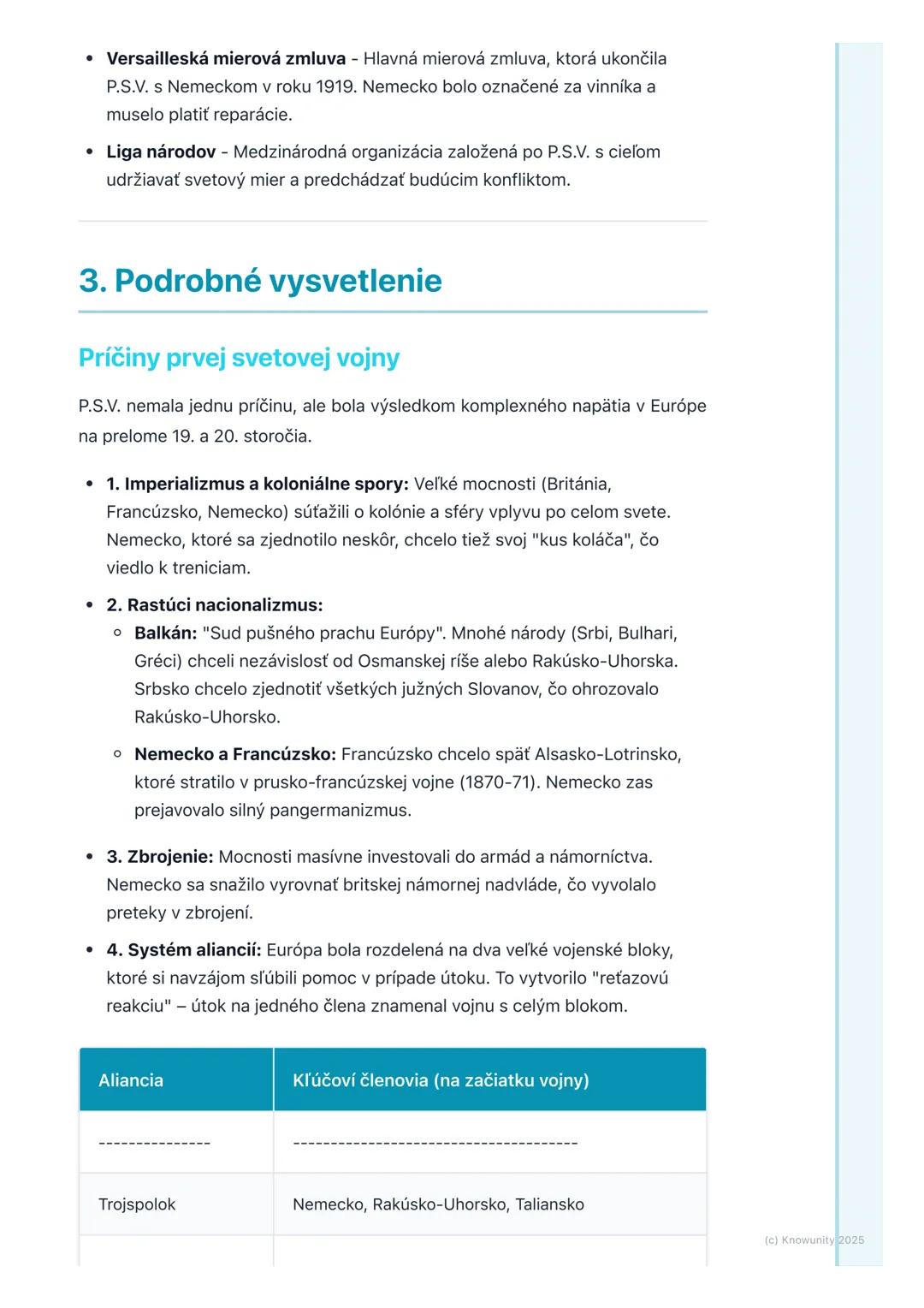# Prvá svetová vojna
## 1. Prehľad prvej svetovej vojny
Prvá svetová vojna (skrátene P.S.V.) bola obrovský globálny konflikt, ktorý
prebie